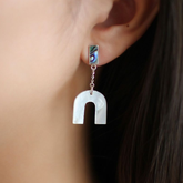 Handmade Tide Silver Earrings
