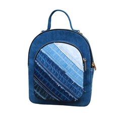 Handmade Upcycled Denim Backpack 1
