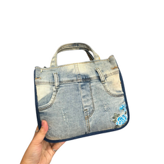 Handmade Upcycled Denim Bag 1