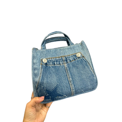 Handmade Upcycled Denim Bag 2