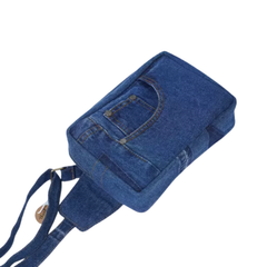 Handmade Upcycled Denim Boxy Fanny Pack