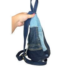 Handmade Upcycled Denim Crossbody Bag 1