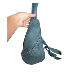 Handmade Upcycled Denim Crossbody Bag 2