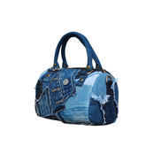 Handmade Upcycled Denim Drum Bag