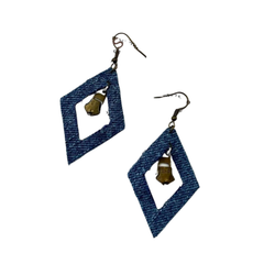Handmade Upcycled Denim Earring 3