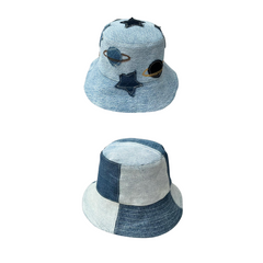 Handmade Upcycled Denim Hat 3