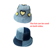 Handmade Upcycled Denim Hat 3