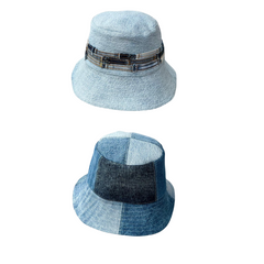 Handmade Upcycled Denim Hat 3