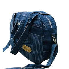 Handmade Upcycled Denim Laptop Tote Bag