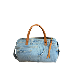 Handmade Upcycled Denim Travel Bag