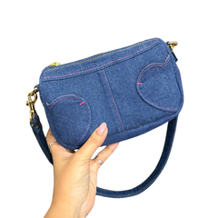 Handmade Upcycled Denim Underarm Bag 2