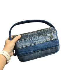 Handmade Upcycled Denim Underarm Bag