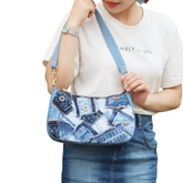 Handmade Upcycled Denim Underarm Bag