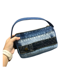 Handmade Upcycled Denim Underarm Bag