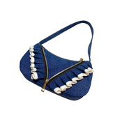 Handmade Upcycled Denim Underarm Bag