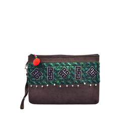 Hand-Woven Brocade Clutch