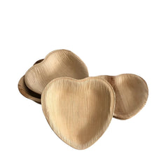 Heart Shaped Palm Leaf Plates