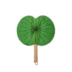 Horizontal Lotus Leaf Handheld Fan