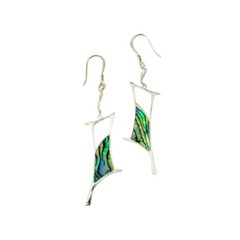 JOY Handmade Silver Abalone Shell Earrings