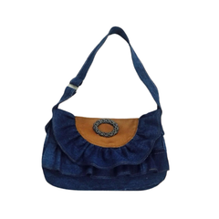 Handmade Upcycled Denim Crossbody Bag