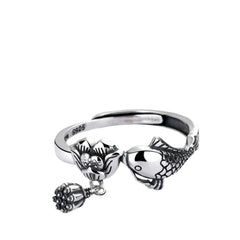 Koi Fish Ring for Women Handcrafted 925 Sterling Silver