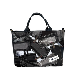 Handmade Upcycled Denim Laptop Tote Bag