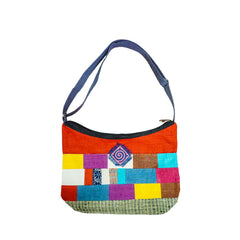 Large Hand-Woven Brocade Bag