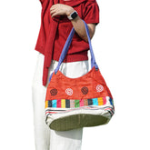 Large Hand-Woven Brocade Handbag