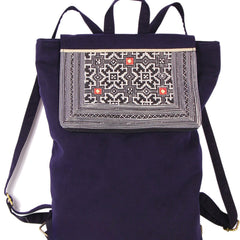 Large Hand-woven Brocade Backpack
