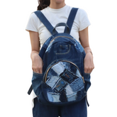 Handmade Upcycled Denim Large Backpack