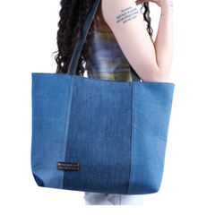 Handmade Upcycled Denim Large Tote Bag