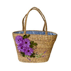 Large Two Strap Water Hyacinth Bag 2