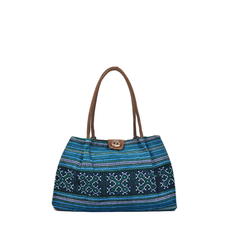 Hand-Woven Trapezoid Brocade Bag