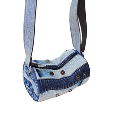Handmade Upcycled Denim Large Strap Crossbody Bag 1