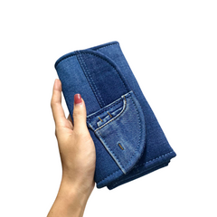 Handmade Upcycled Denim Long Wallet