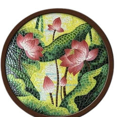 Lotus Flower Ceramic Wall Art
