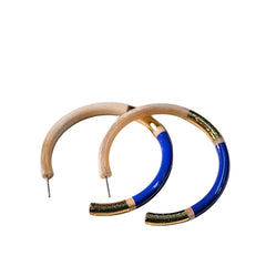 Luxurious Handcrafted Lacquer Buffalo Horn Earring