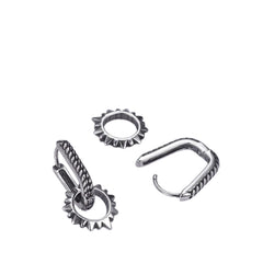 Men's Fashion Hip Hop Earrings Handcrafted 925 Sterling Silver