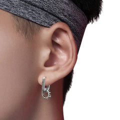 Men's Fashion Hip Hop Earrings Handcrafted 925 Sterling Silver