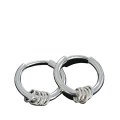 Men's Hoop Handcrafted 925 Sterling Silver Earrings