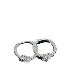 Men's Hoop Handcrafted 925 Sterling Silver Earrings