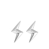 Men's Lightning Bolt Earrings Handcrafted 925 Sterling Silver
