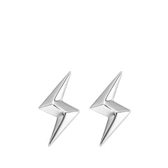 Men's Lightning Bolt Earrings Handcrafted 925 Sterling Silver