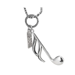 Men's Musical Note Pendant Handcrafted 925 Sterling Silver