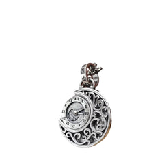 Men's Pendant In The Shape Of A Watch Handcrafted 925 Sterling Silver