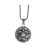 Men's Round Pendant Handcrafted 925 Sterling Silver