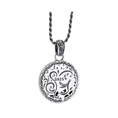 Men's Round Pendant Handcrafted 925 Sterling Silver