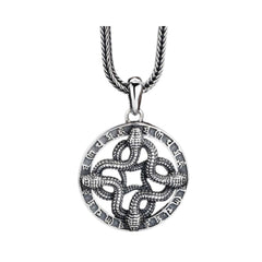 Men's Snake Pendant Handcrafted 925 Sterling Silver