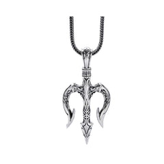 Men's Trident Pendant Handcrafted 925 Sterling Silver