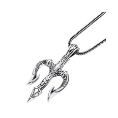Men's Trident Pendant Handcrafted 925 Sterling Silver